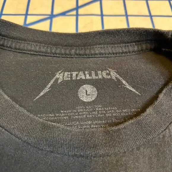 Metallica "Wherever I May Roam" T-Shirt Skull Snake Graphic Black Men's L - Picture 8 of 10